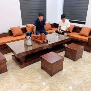 Salon Gỗ Hương Vân Xám Tự Nhiên