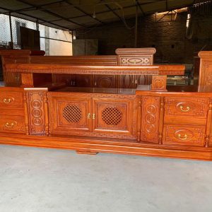 Kệ TiVi dài 2m40 Gỗ Hương Đá